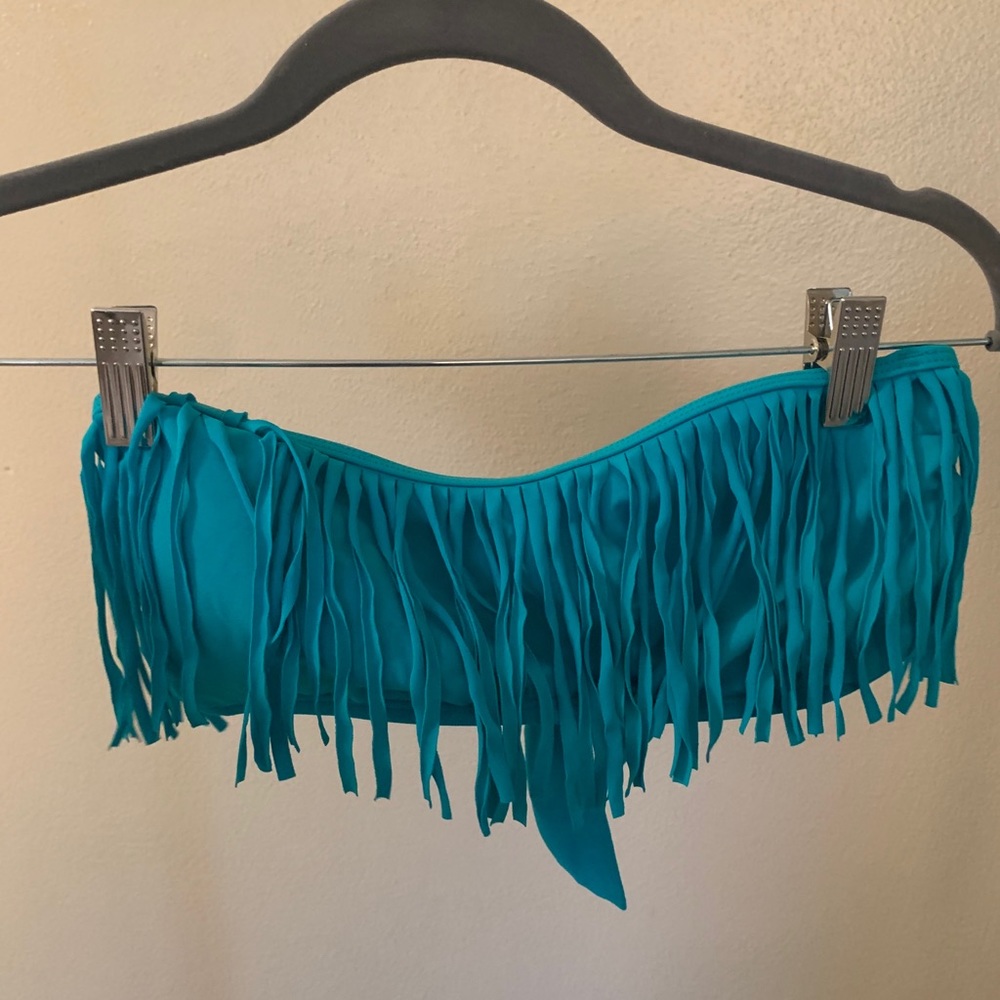 Fringe Bandeau Swim Top